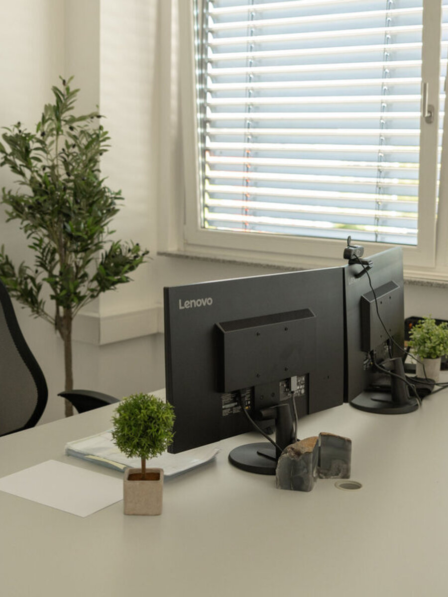 Arbeitsplatz mit Monitor